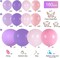 180pcs Pastel Pink Purple Balloon Garland Arch Kit Butterfly Stickers Baby Shower Decorations for Girl Birthday Party Bridal Shower Bachelorette Engagement Party Decorations